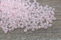 4mm 6/0 pink transparent glass seed beads for bracelets