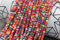 4mm multicolored heishi beads for bracelets and DIY jewelry