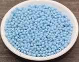 4mm Dusty Blue Round Beads, Plastic Beads, Round Blue Spacer Beads, Bubblegum Beads, Beads for Bracelets, Jewelry Making Beads #408