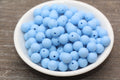 10mm Matte Dusty Blue Acrylic Gumball Beads
