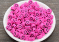 10mm smiley face polymer clay beads, food clay charms for bracelets