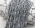 6mm white black striped chunky heishi beads for bracelets and DIY jewelry