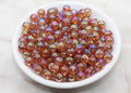 8mm Brown AB Iridescent Acrylic Gumball Beads