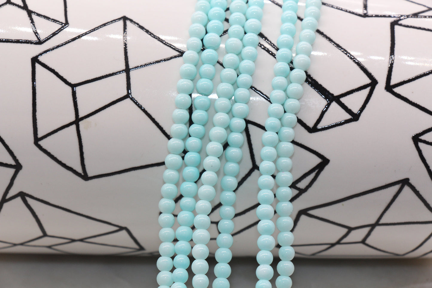 4mm colorful round glass beads for jewelry making