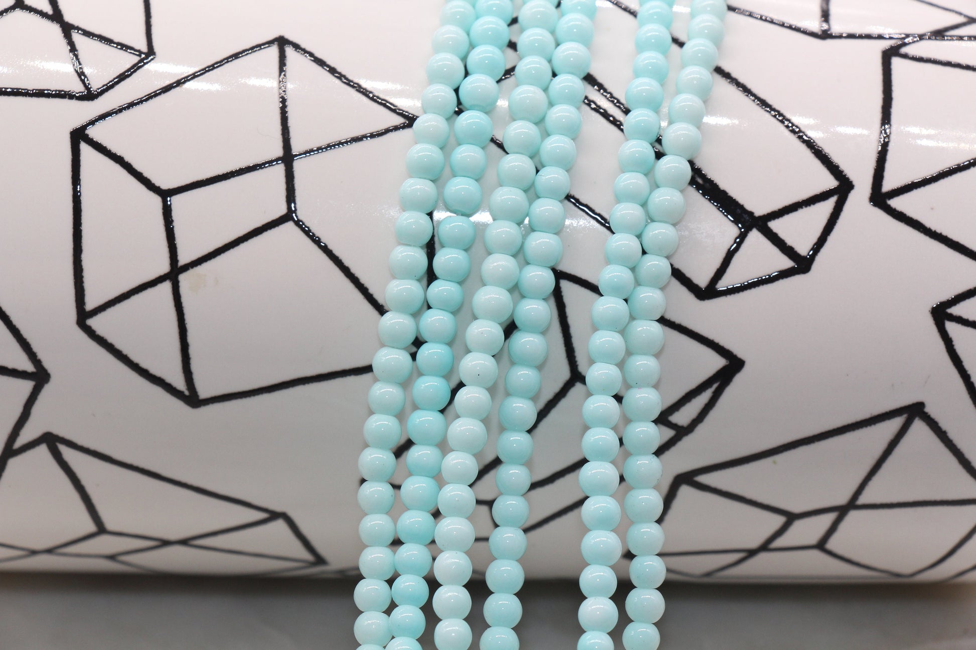 4mm colorful round glass beads for jewelry making