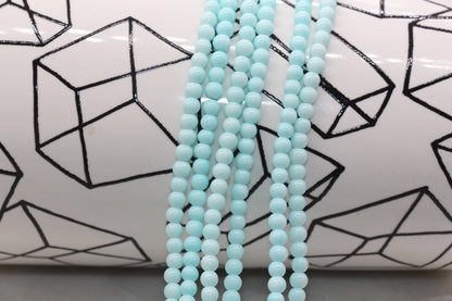 4mm colorful round glass beads for jewelry making