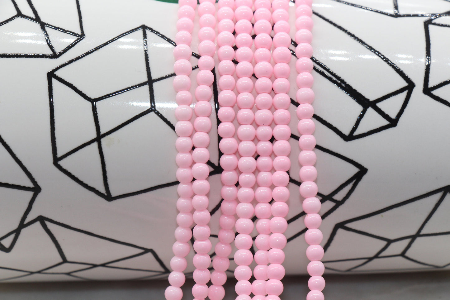4mm colorful round glass beads for jewelry making