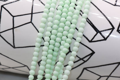 4mm colorful round glass beads for jewelry making