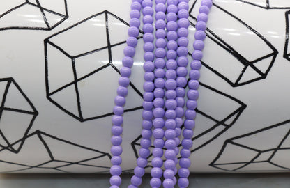 4mm colorful round glass beads for jewelry making