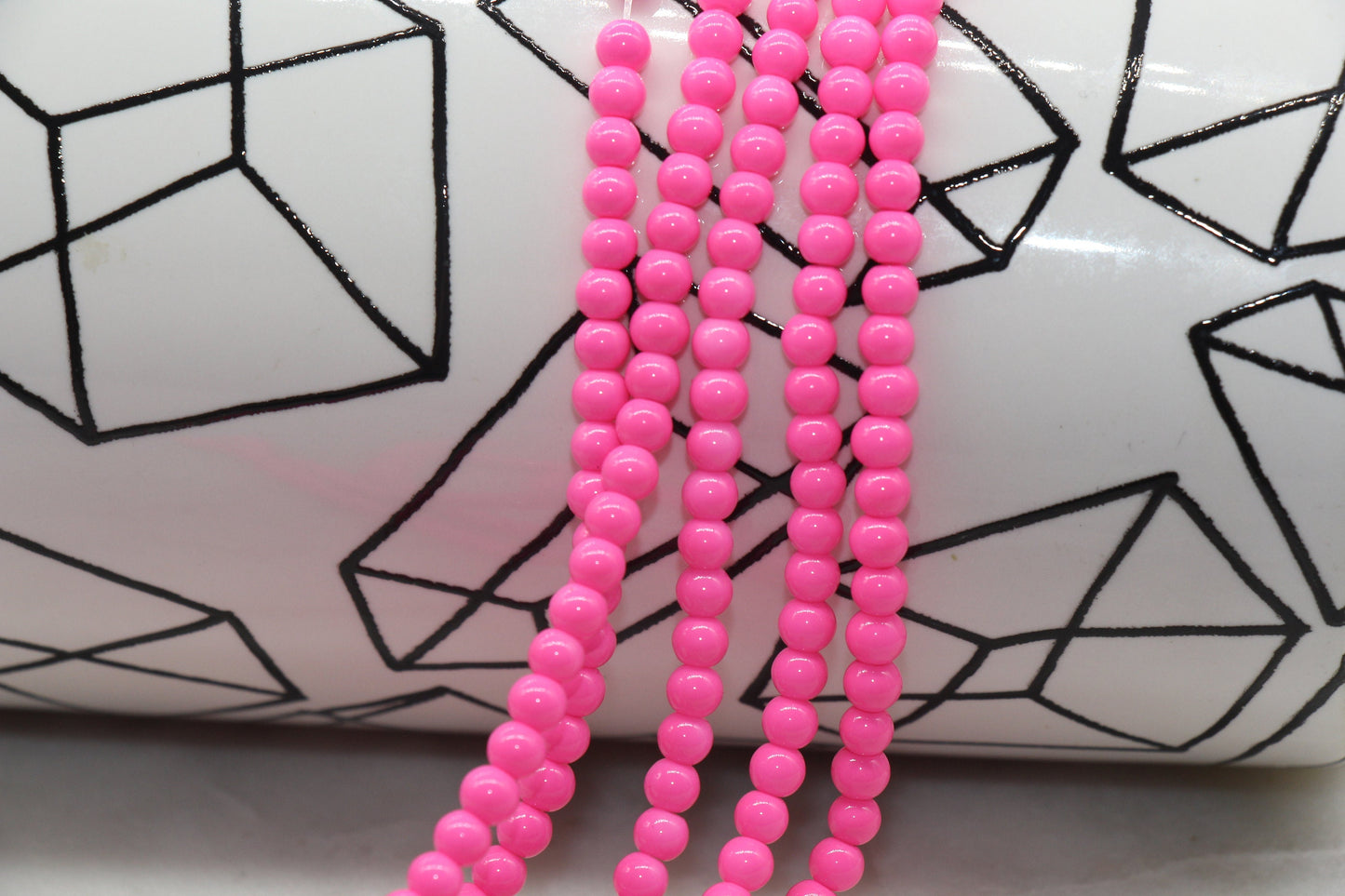 4mm colorful round glass beads for jewelry making