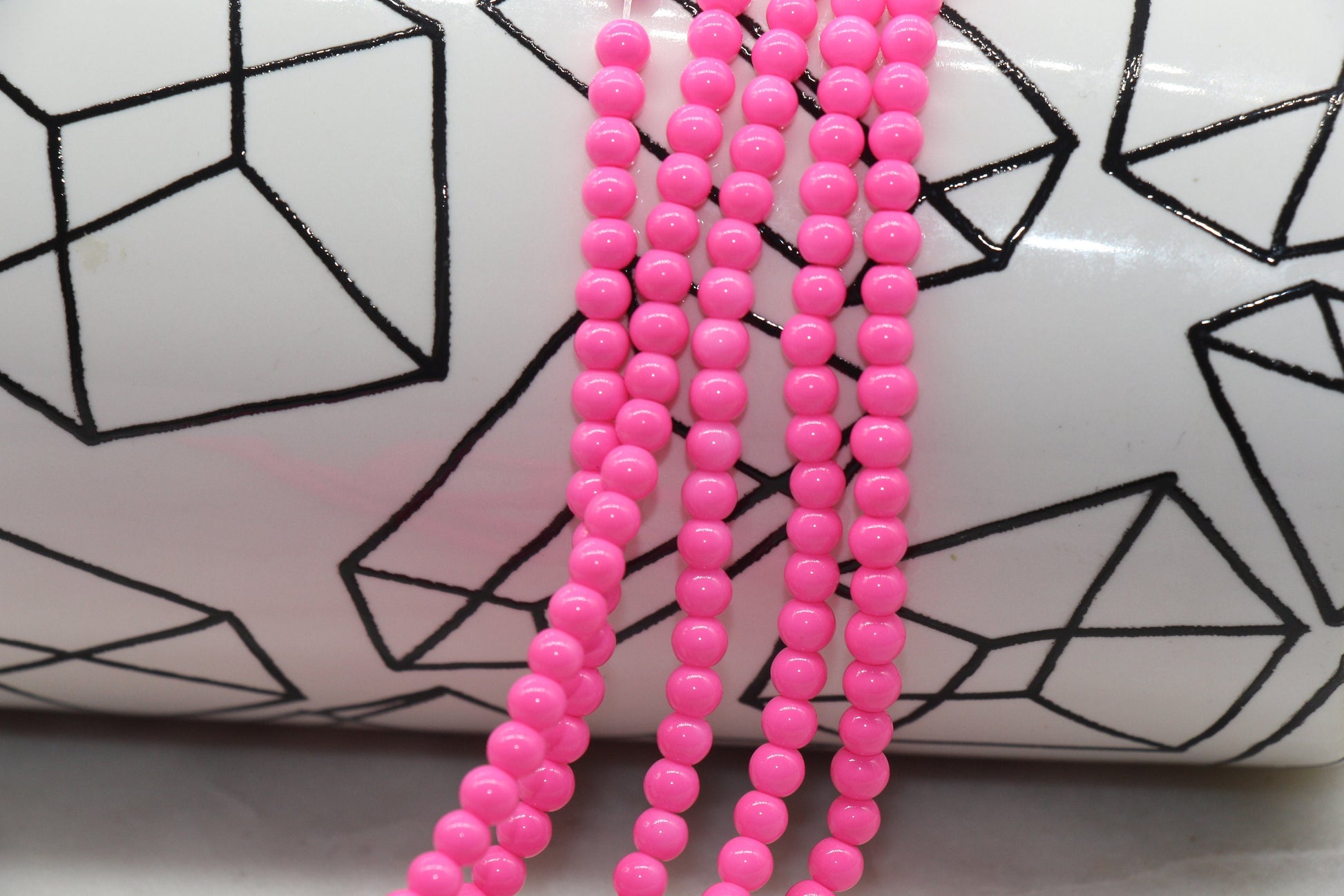4mm colorful round glass beads for jewelry making