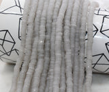 6mm Gray Heishi Beads, Jelly Look Polymer Clay Disc Beads, African Disc Beads, Vinyl Heishi, 16 inch Strand #196