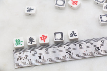 Mah Jong Polymer Clay Beads, Mahjong Clay Beads, Bead for Bracelet, Jewelry Beads #353
