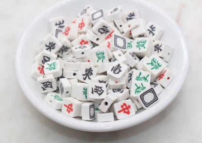 Mah Jong Polymer Clay Beads, Mahjong Clay Beads, Bead for Bracelet, Jewelry Beads #353