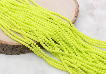 4mm colorful round glass beads for jewelry making