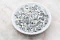 10mm volleyball polymer clay beads, sports clay charms for bracelets