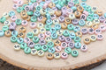 7mm Multicolor Mixed Acrylic Letter Beads