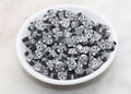 10mm gray bear polymer clay beads, animal clay charms for bracelets