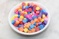 9mm assorted lemon lime 84065 polymer clay beads, fruit clay charms for bracelets