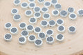 9mm checkered polymer clay beads, nature clay charms for bracelets