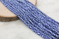 6mm blue white mix speckled heishi beads for bracelets and DIY jewelry