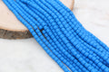 6mm blue chunky heishi beads for bracelets and DIY jewelry