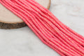6mm red pink shimmer heishi beads for bracelets and DIY jewelry