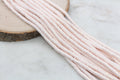 6mm light pink shimmer heishi beads for bracelets and DIY jewelry