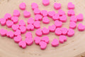 9mm pink heart polymer clay beads, heart clay charms for bracelets 3