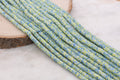 6mm blue yellow mix speckled heishi beads for bracelets and DIY jewelry