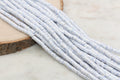 6mm shimmer speckled shiny blue dotted heishi beads for bracelets and DIY jewelry