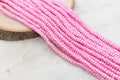 6mm Shimmer Chunky Polymer Clay Beads, Shinny Pink and White Mix Heishi Spacer Beads, Polymer Clay Rondell Beads, Heishi Spacer Beads #698