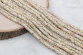 6mm brown pink mix speckled heishi beads for bracelets and DIY jewelry