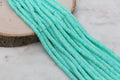 6mm blue green mix speckled heishi beads for bracelets and DIY jewelry