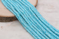 6mm blue speckled heishi beads for bracelets and DIY jewelry