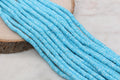 6mm blue white speckled heishi beads for bracelets and DIY jewelry