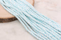 6mm baby blue speckled heishi beads for bracelets and DIY jewelry