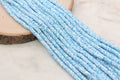 6mm blue speckled heishi beads for bracelets and DIY jewelry