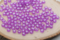 7mm Orchid Purple Acrylic Letter Beads