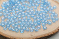 7mm Blue Acrylic Letter Beads #3162