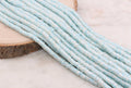 6mm shimmer speckled shiny blue dotted heishi beads for bracelets and DIY jewelry