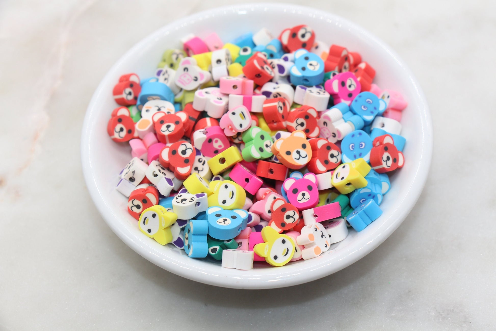 Mix Animal Polymer Clay Beads, Animal Themed Beads, Bear, Frog, Bunny Animal Beads, Loose Beads, Beads for Bracelet, Jewelry Beads, #471