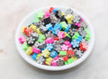 9mm flower polymer clay beads, flower clay charms for bracelets 2