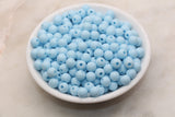 8mm Blue Gumball Beads, Round Acrylic Loose Beads, Bubblegum Beads, Chunky Beads, Bubble Gum Beads, Smooth Plastic Round Beads #1267