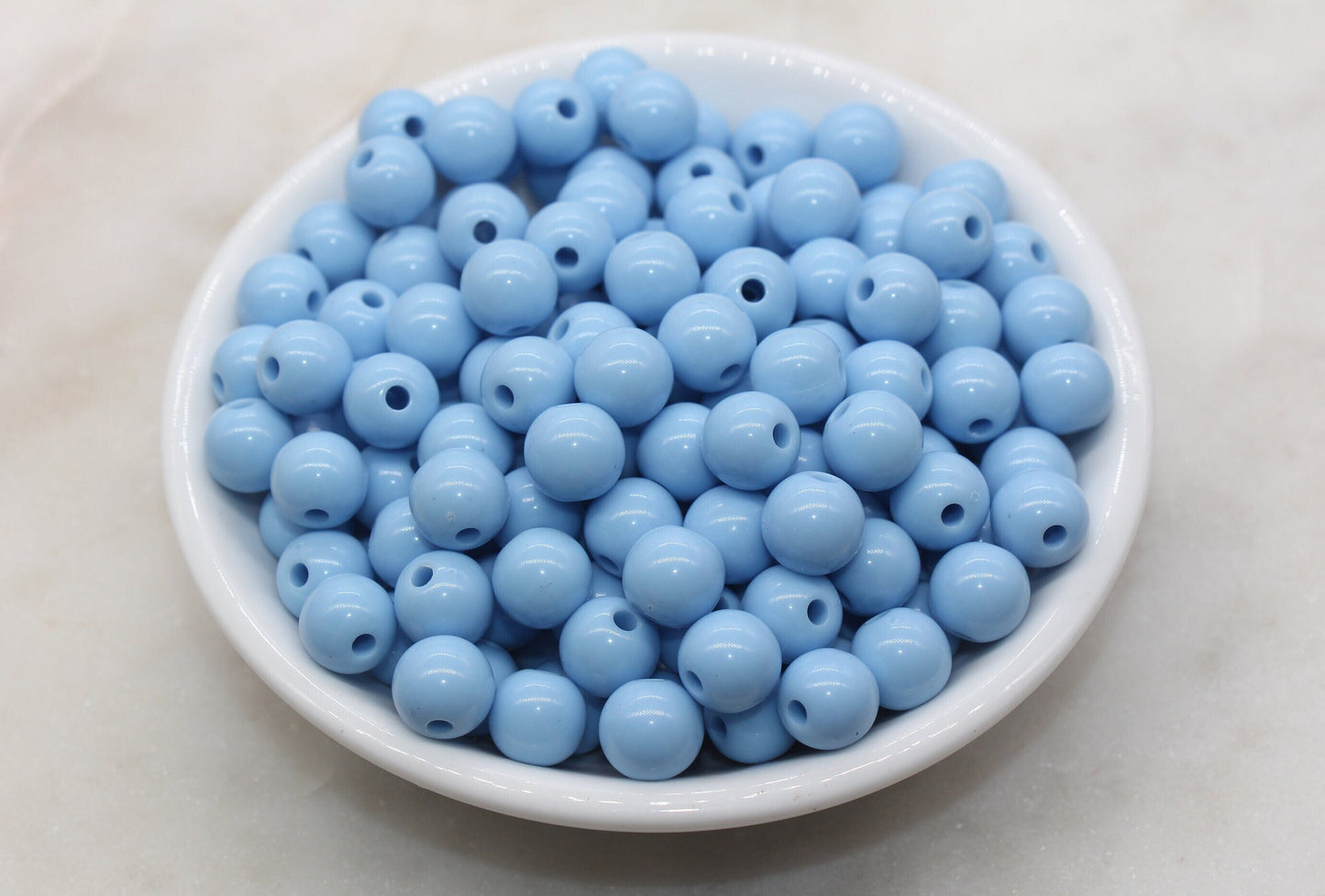 10mm Blue Gumball Beads, Round Acrylic Loose Beads, Bubblegum Beads, Chunky Beads, Gumball Beads, Smooth Plastic Round Beads #995