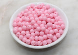 8mm Pink Gumball Beads, Round Acrylic Loose Beads, Bubblegum Beads, Chunky Beads, Bubble Gum Beads, Smooth Plastic Round Beads #401