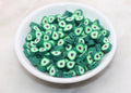 9mm avocado polymer clay beads, fruit clay charms for bracelets
