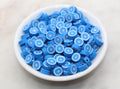 10mm blue citrus polymer clay beads, food clay charms for bracelets