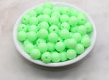 12mm Bright Green Gumball Beads, Round Acrylic Loose Beads, Bubblegum Beads, Chunky Beads, Bubble Gum Smooth Plastic Round Beads #1364