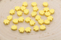 9mm yellow maple leaf polymer clay beads, halloween clay charms for bracelets